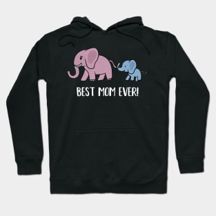 Elephant Mama with Cub, Best Mom Ever Hoodie